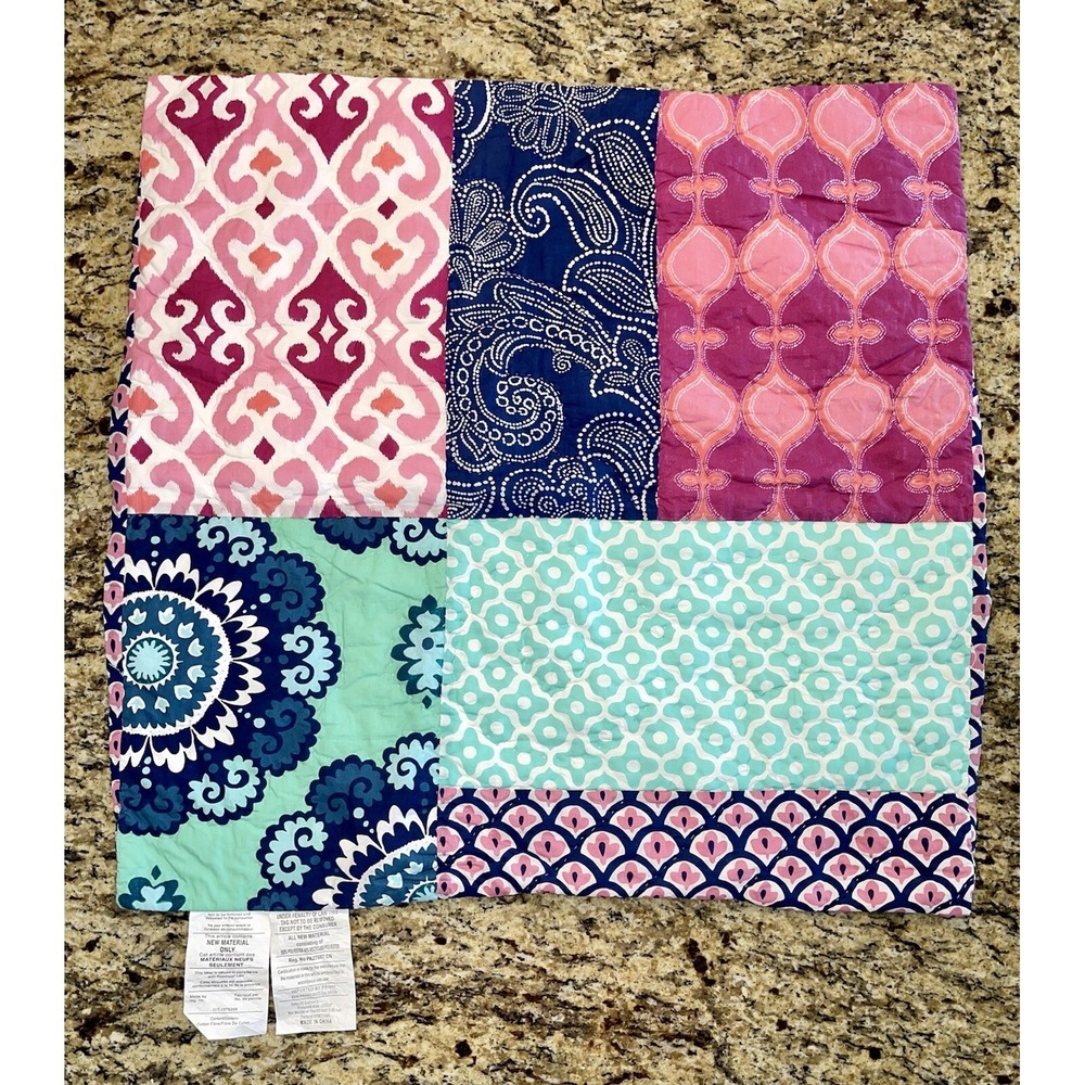Pottery‎ Barn Teen Reversible Patchwork EURO Sham NEW*RARE